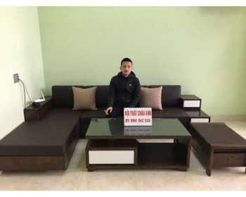 Sofa gỗ sồi Nga chữ L bán chạy nhất thị trường BG279